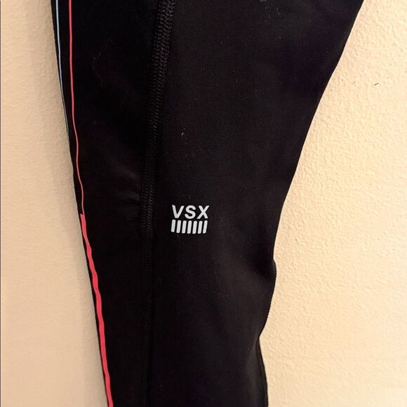 Victoria's Secret Leggings Knockout Tight Workout Pink Black Pockets XS Stretch - Picture 7 of 7